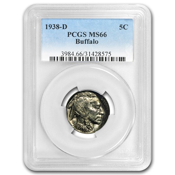 1938-D Buffalo Nickel MS-66 PCGS 1938-D Buffalo Nickel MS-66 PCGS